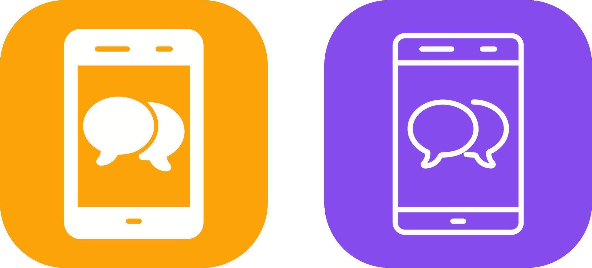 Double Message Bubble Vector Icon