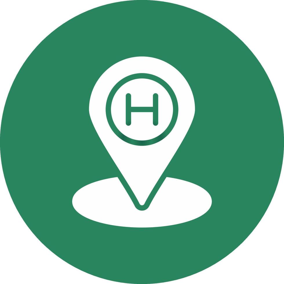 Helipad Creative Icon Design vector