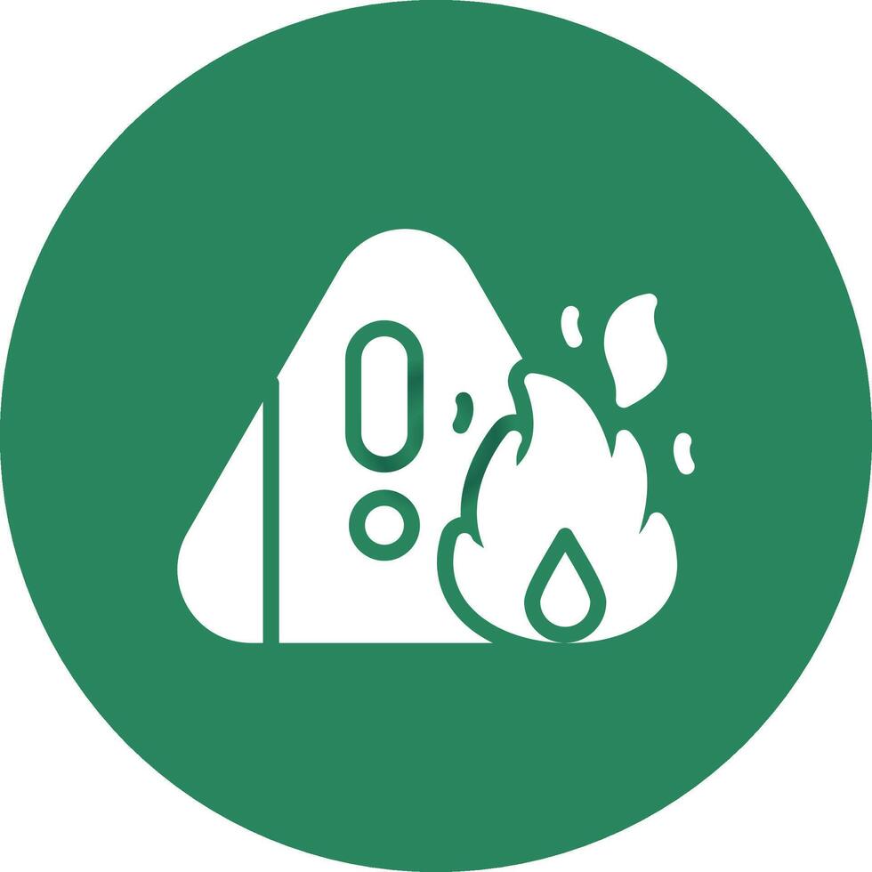 diseño de icono creativo de advertencia de incendio vector