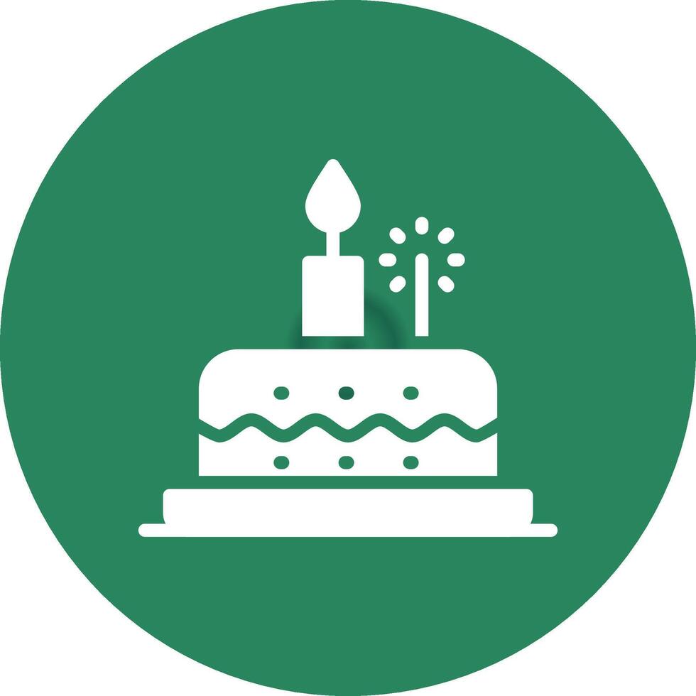 diseño de icono creativo de pastel de cumpleaños vector