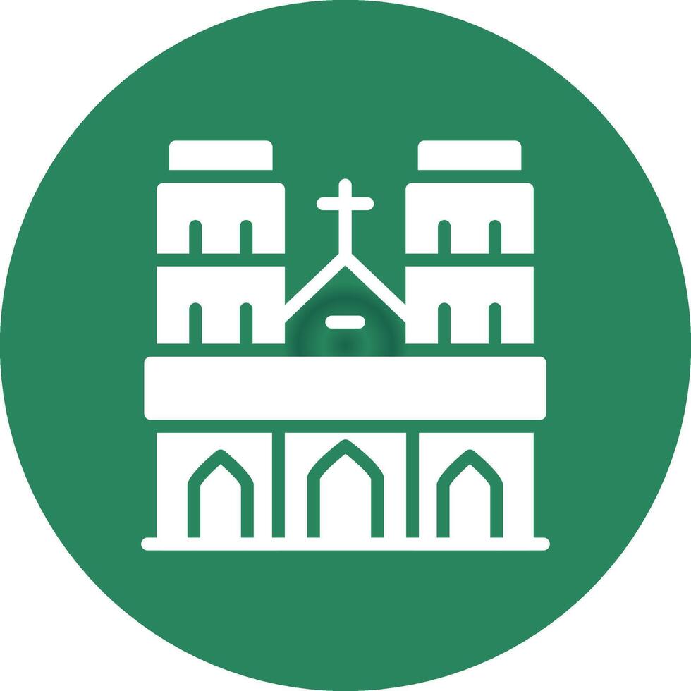 Notre Dame Creative Icon Design vector