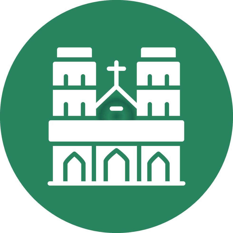 diseño de icono creativo de notre dame vector