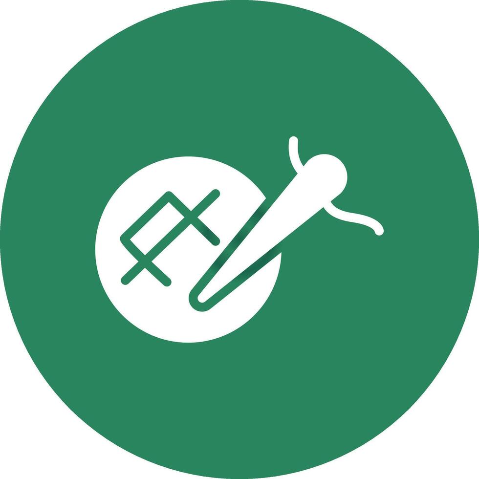 Embroidery Creative Icon Design vector