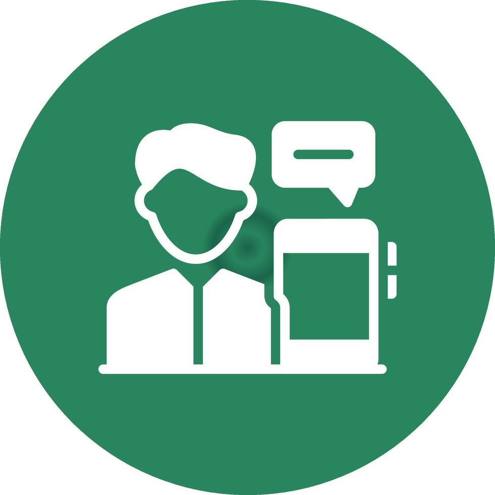 Digital Native Male Creative Icon Design vector