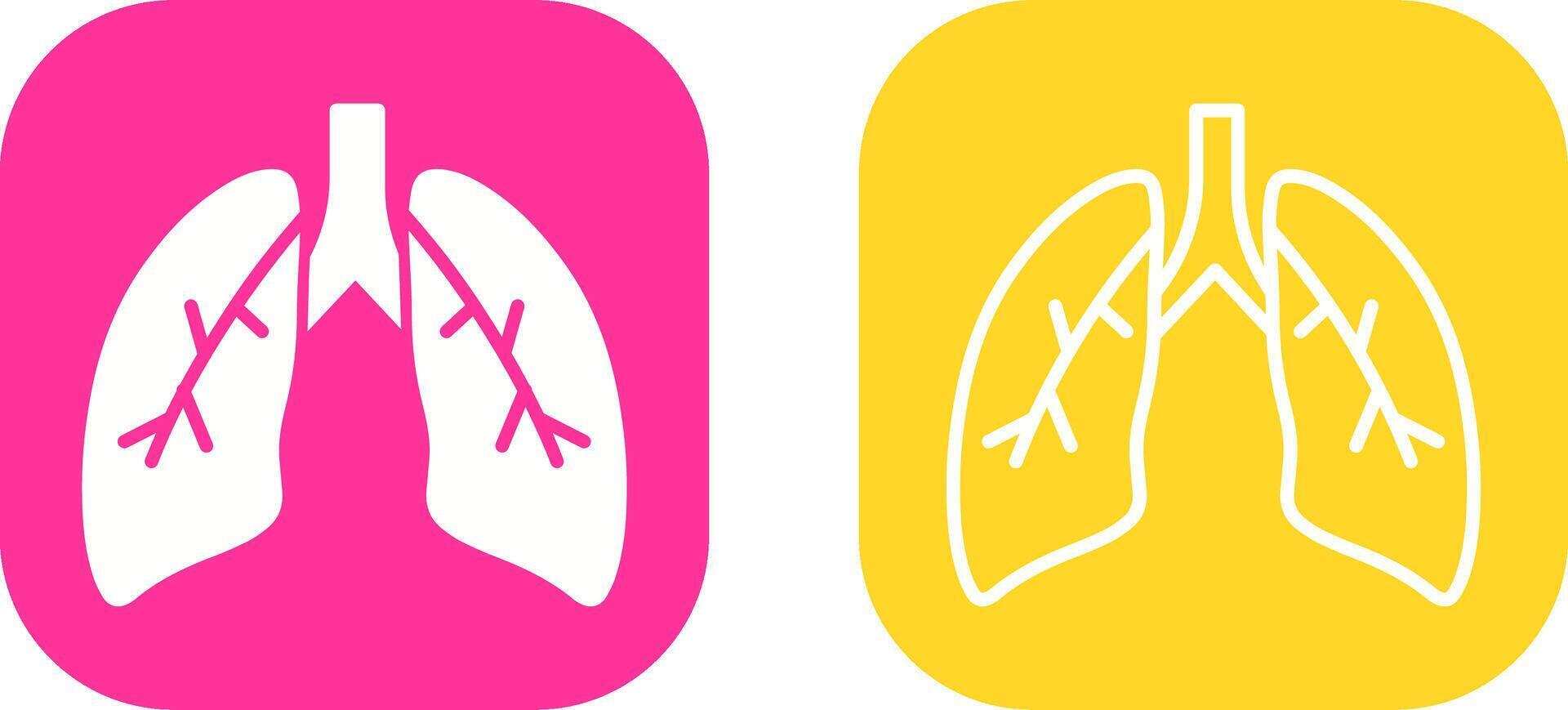 icono de vector de pulmones