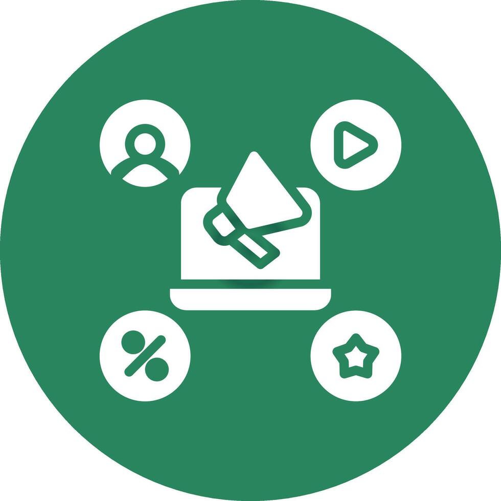 Advertising Creative Icon Design vector