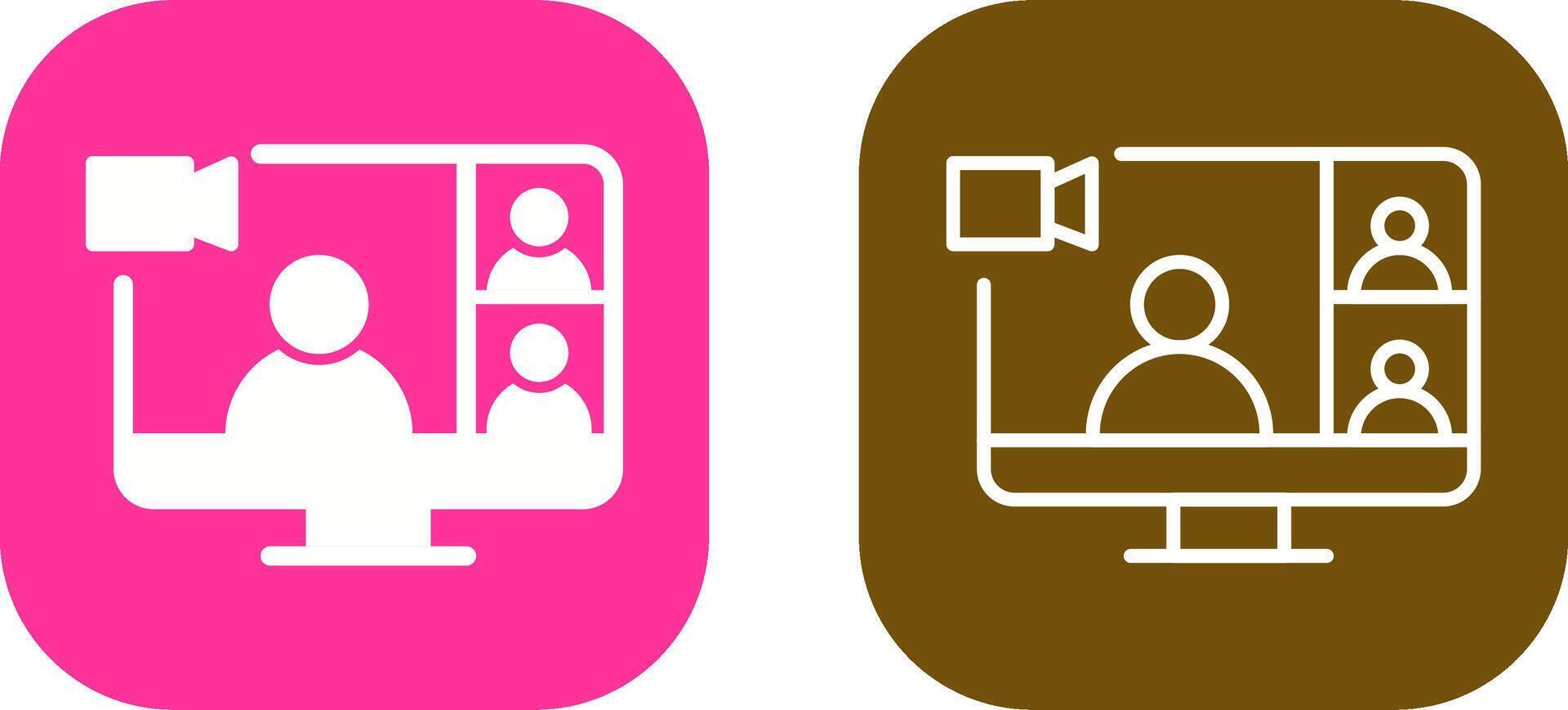 Video Conference Vector Icon
