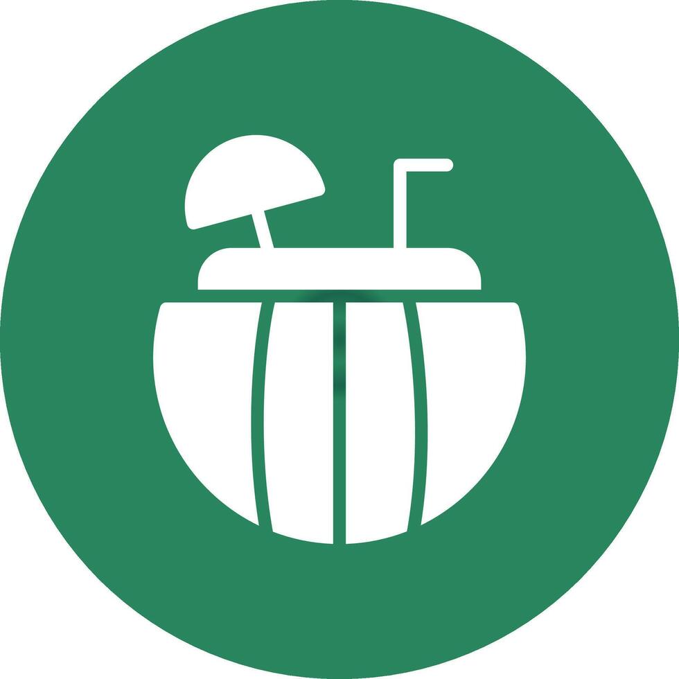 Watermelon Cocktail Creative Icon Design vector