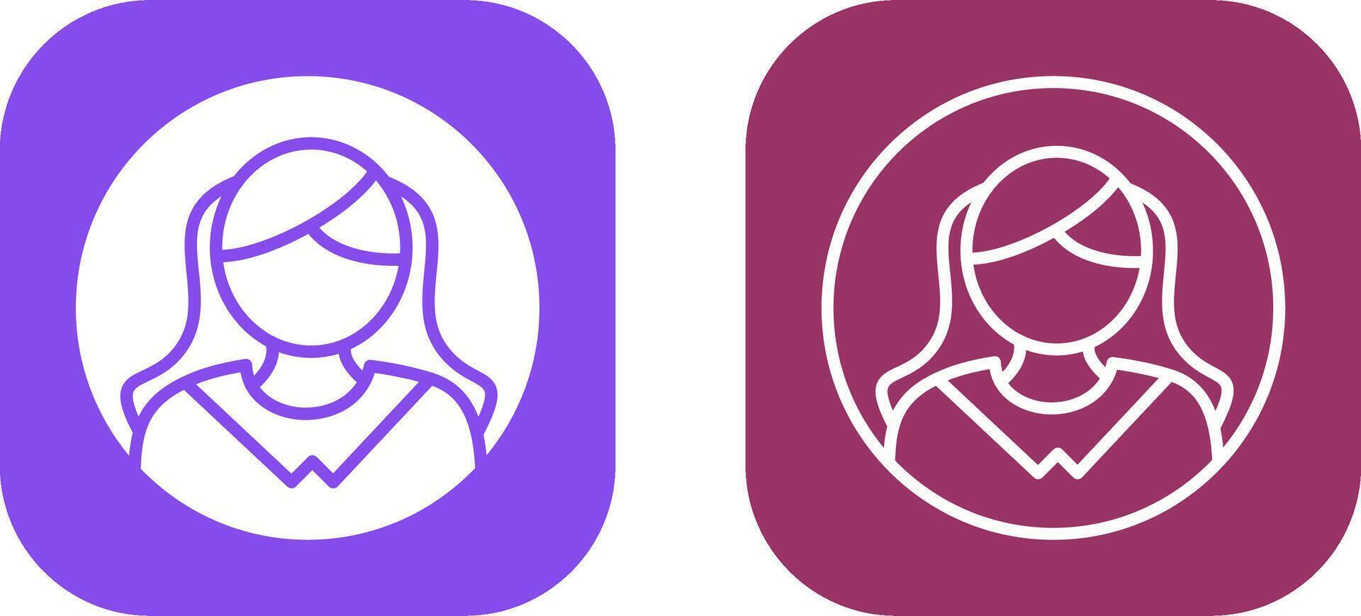 Female Profile Vector Icon