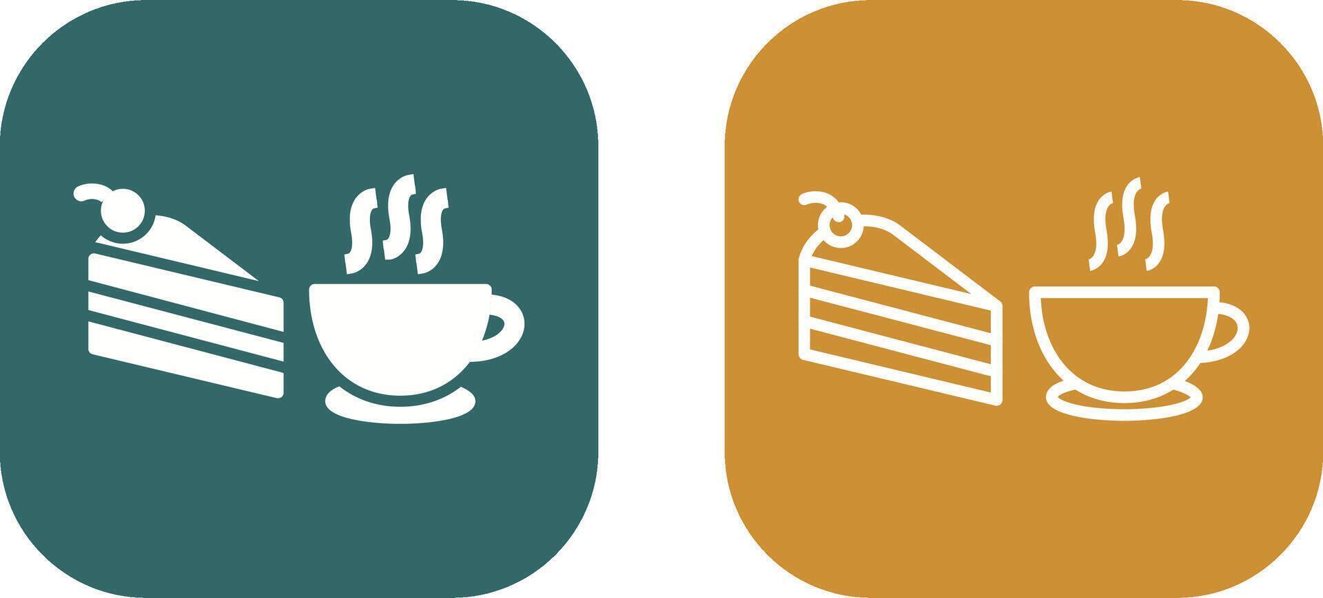 icono de vector de café servido