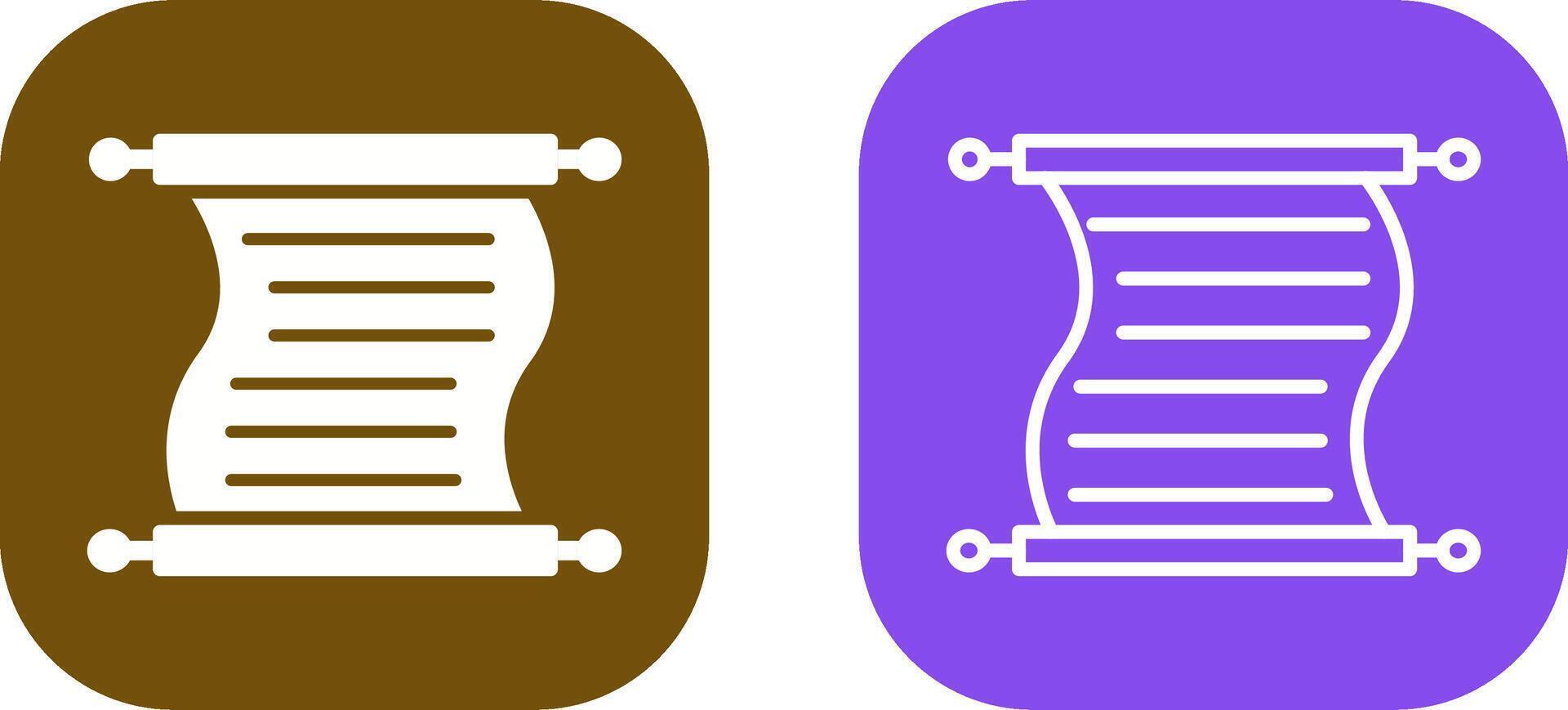 Scroll of Paper Vector Icon