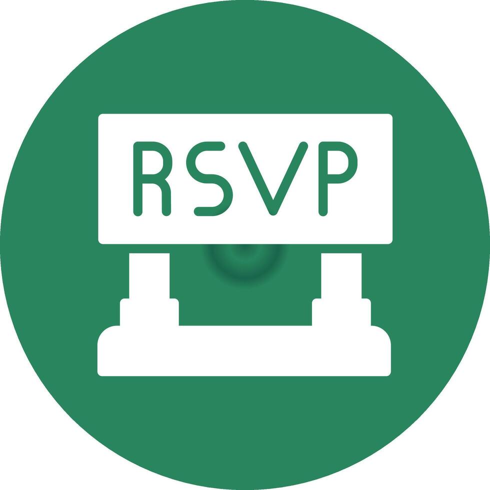 diseño de icono creativo rsvp vector