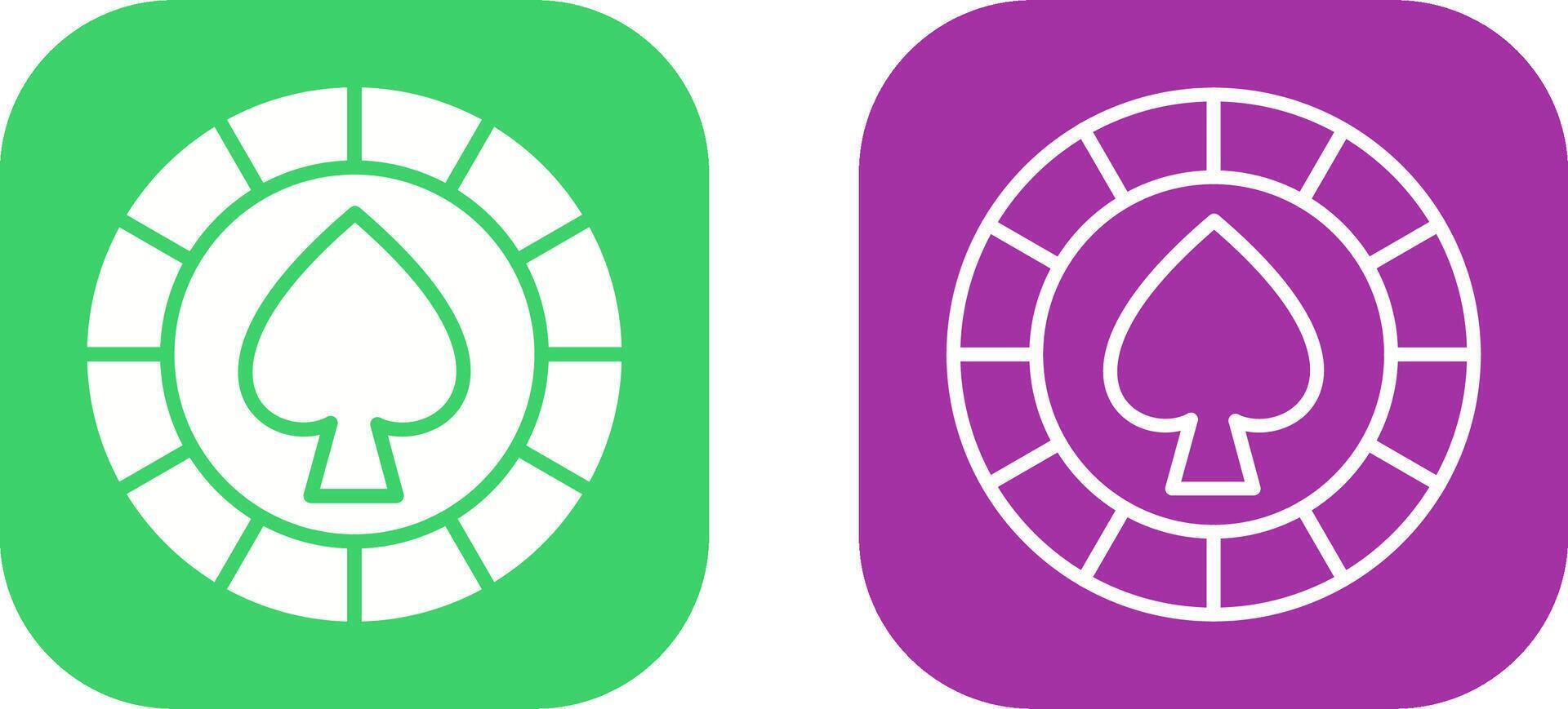 Spade Chip Vector Icon