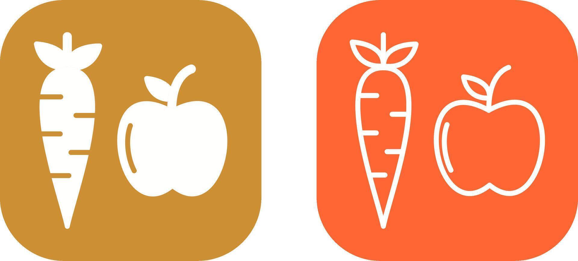 Fruits And Vegetables Vector Icon