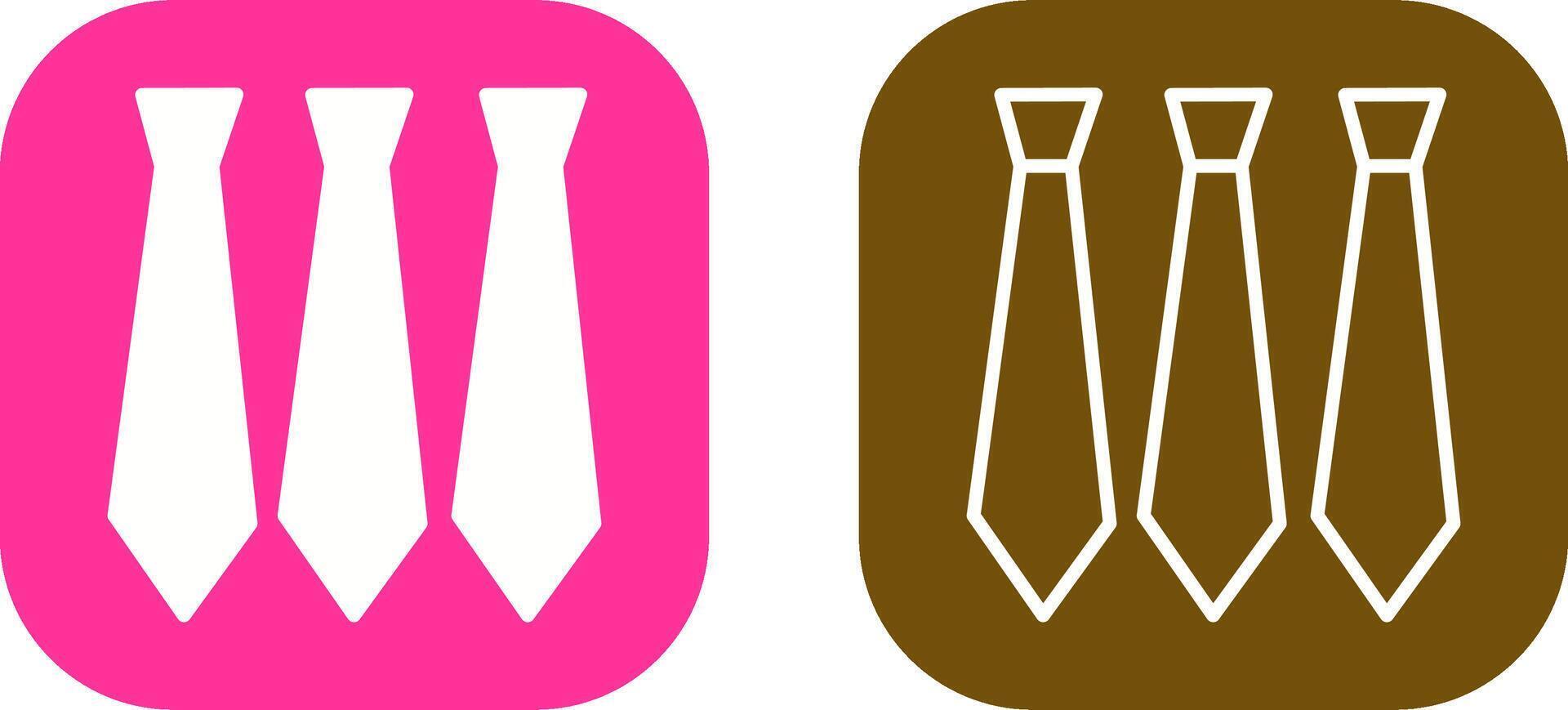 Three Ties Vector Icon