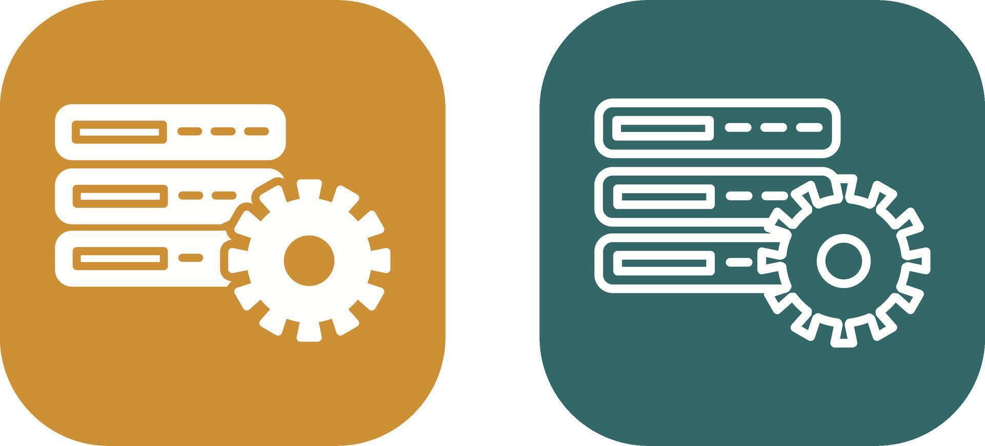 Database Setting Vector Icon