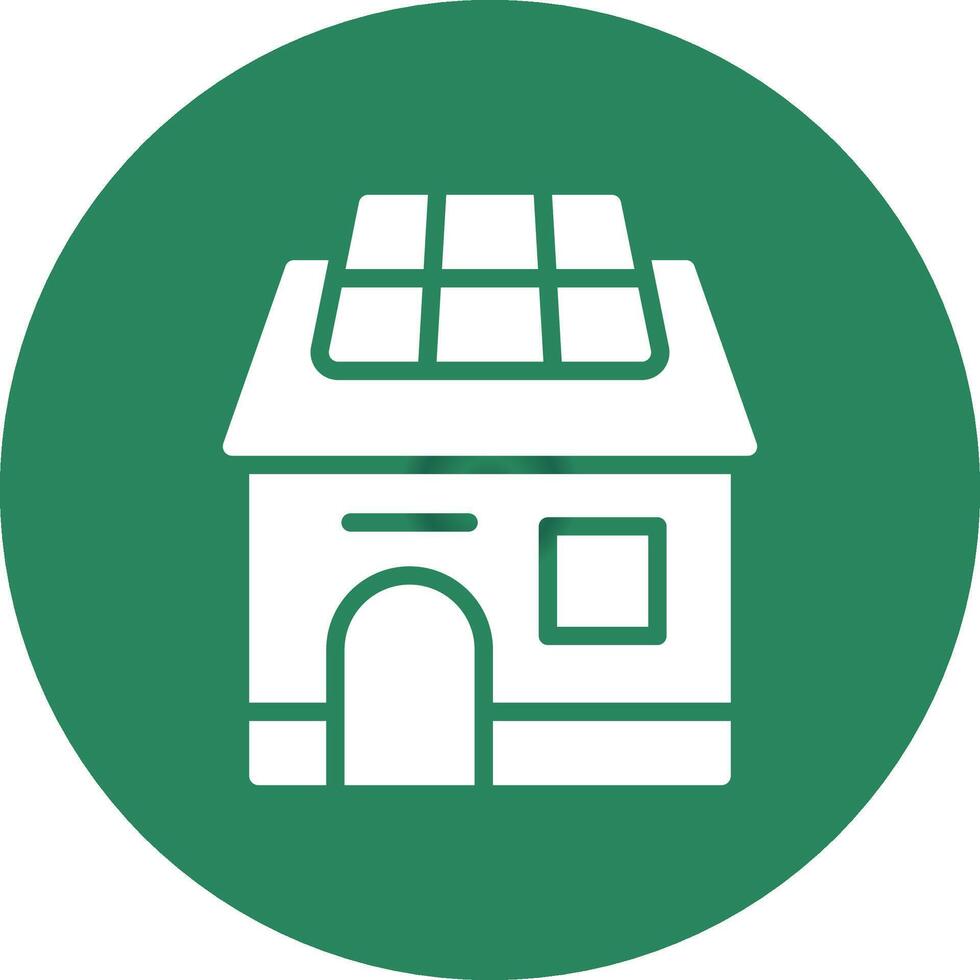 Solar House Creative Icon Design vector