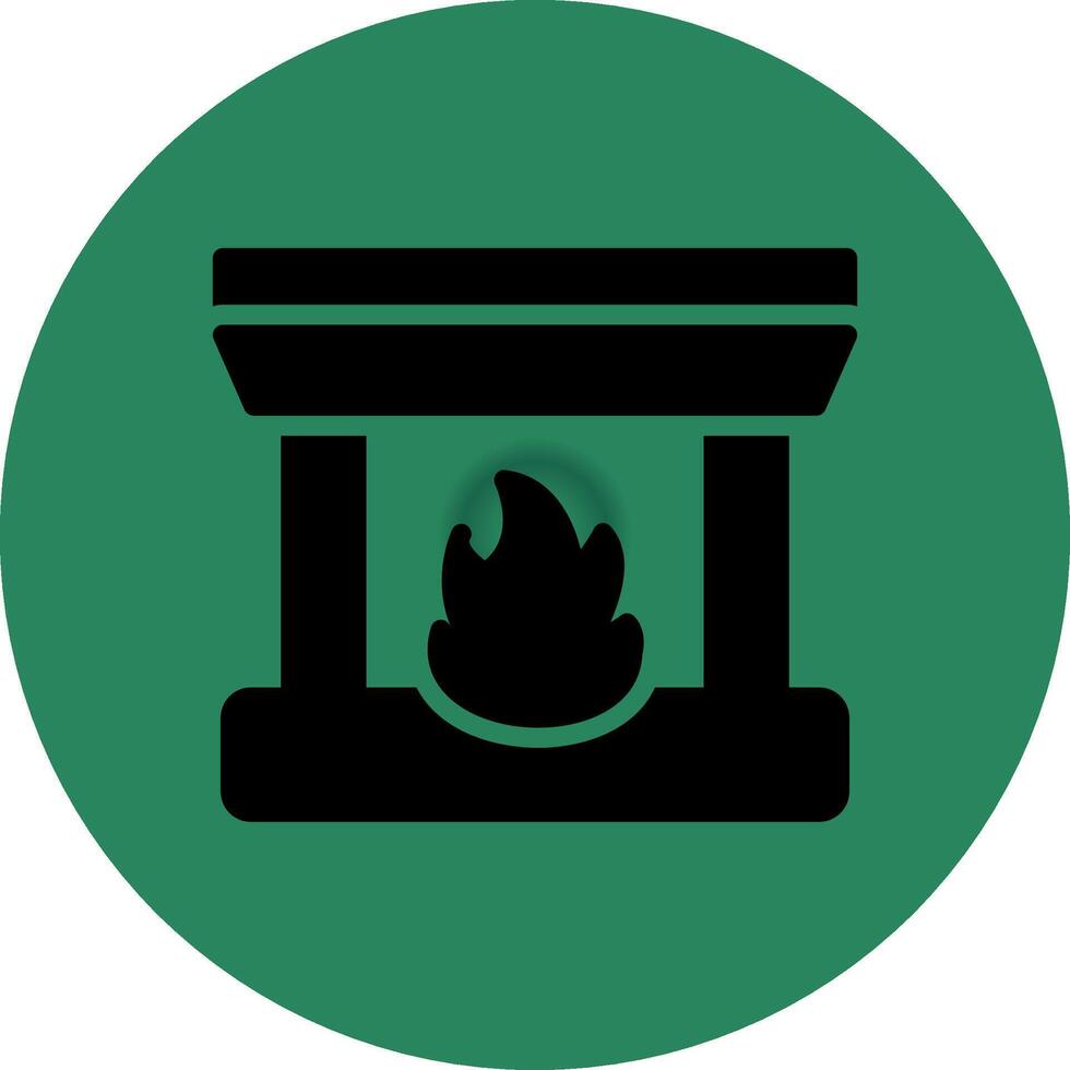 Fireplace Creative Icon Design vector