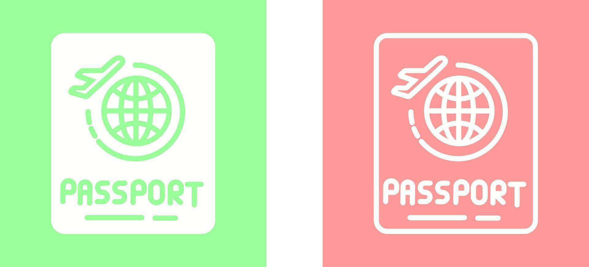 icono de vector de pasaporte