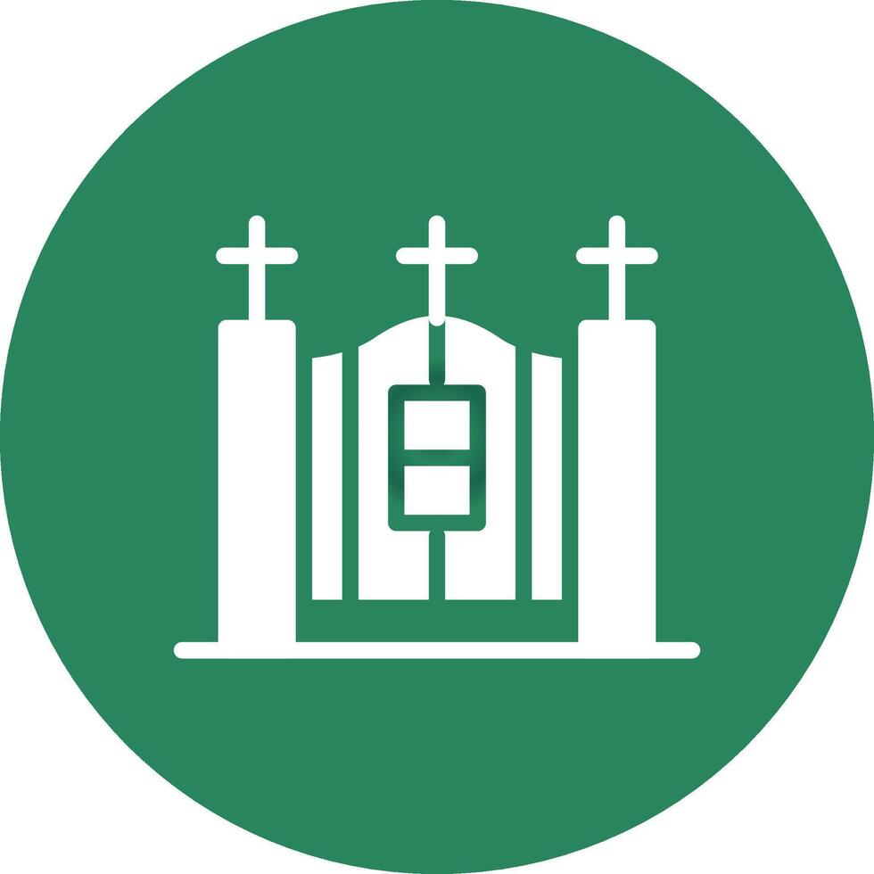 cementerio portón creativo icono diseño vector