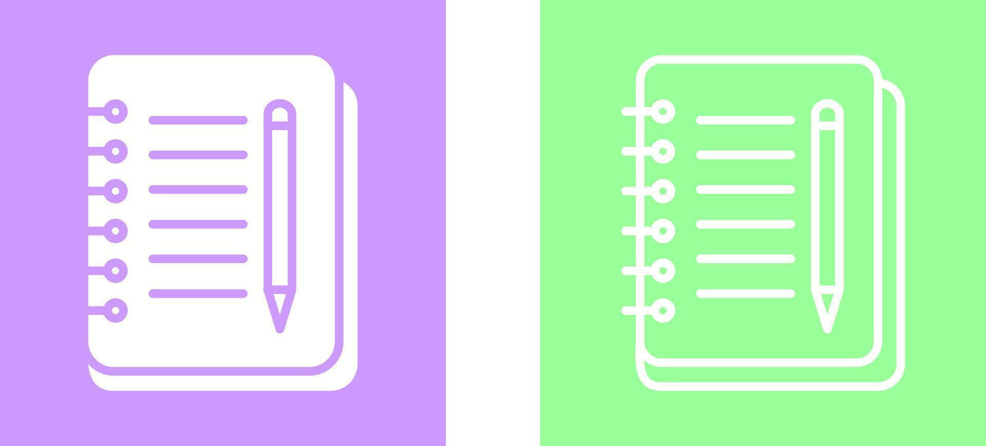 Notebook And Pen Vector Icon
