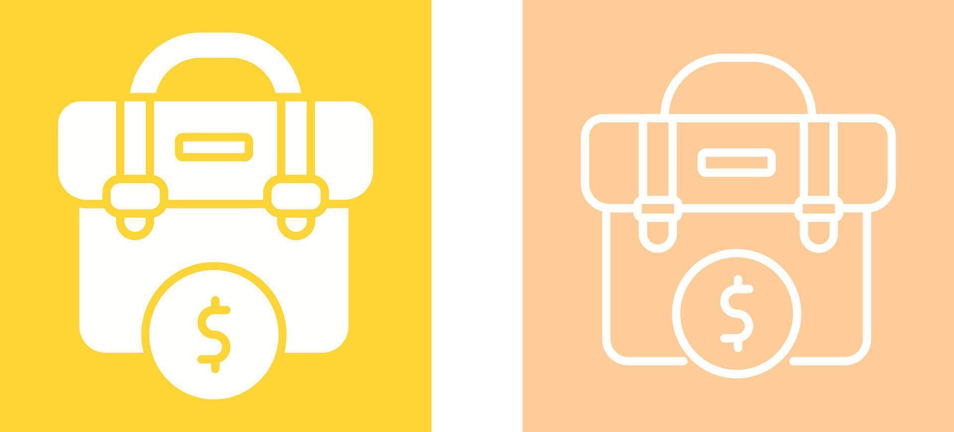 Dollar Briefcase Vector Icon