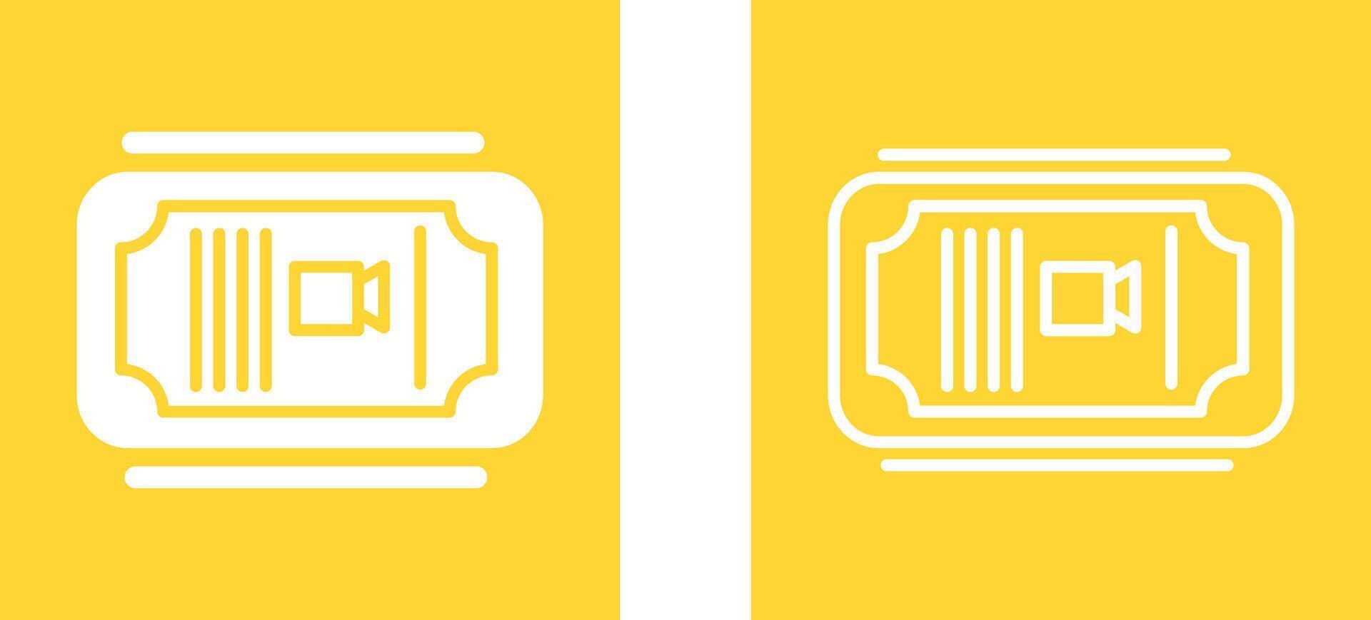 Cinema Ticket Vector Icon