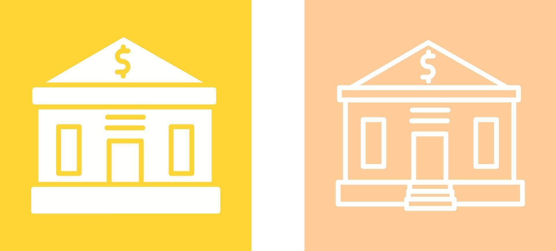 Bank Building Vector Icon