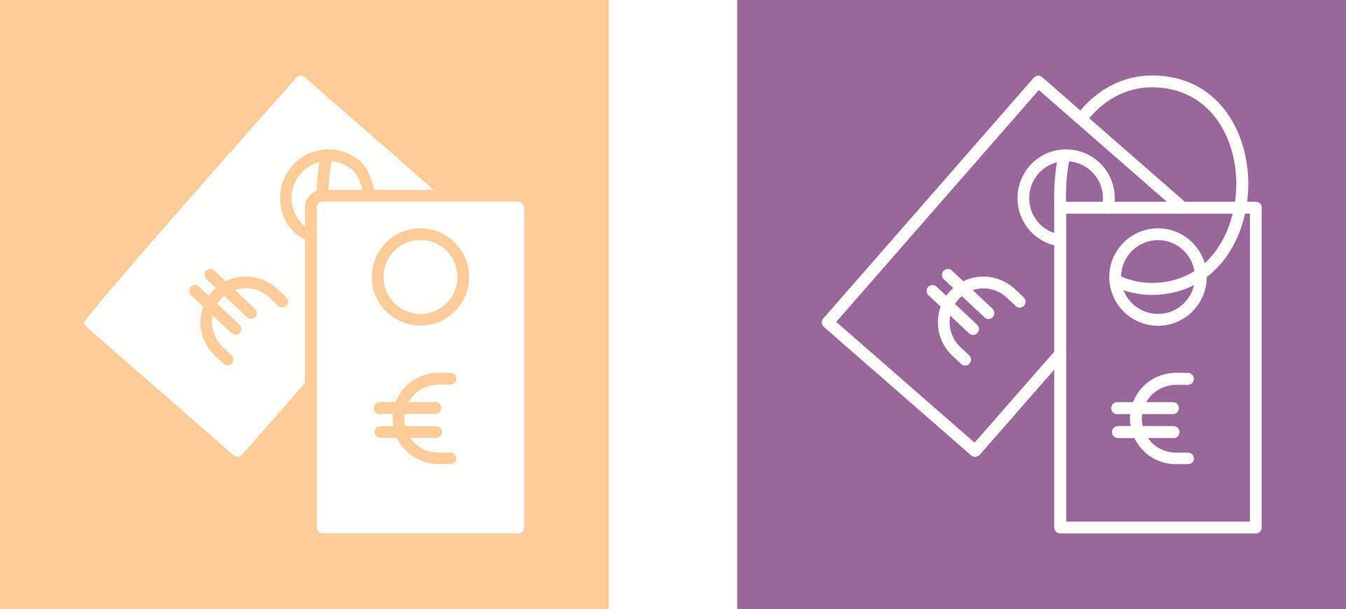 icono de vector de etiqueta euro