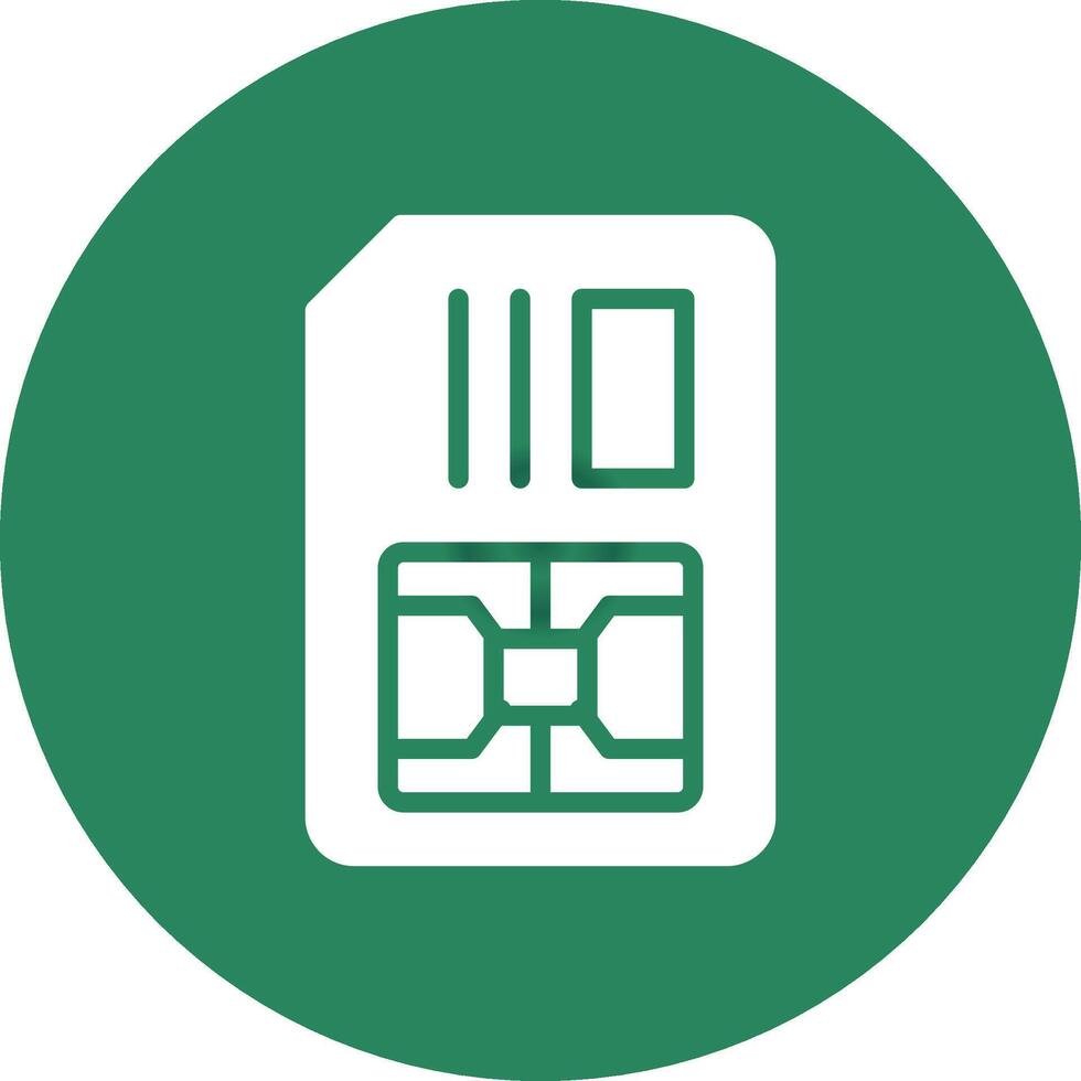 Simcard Creative Icon Design vector
