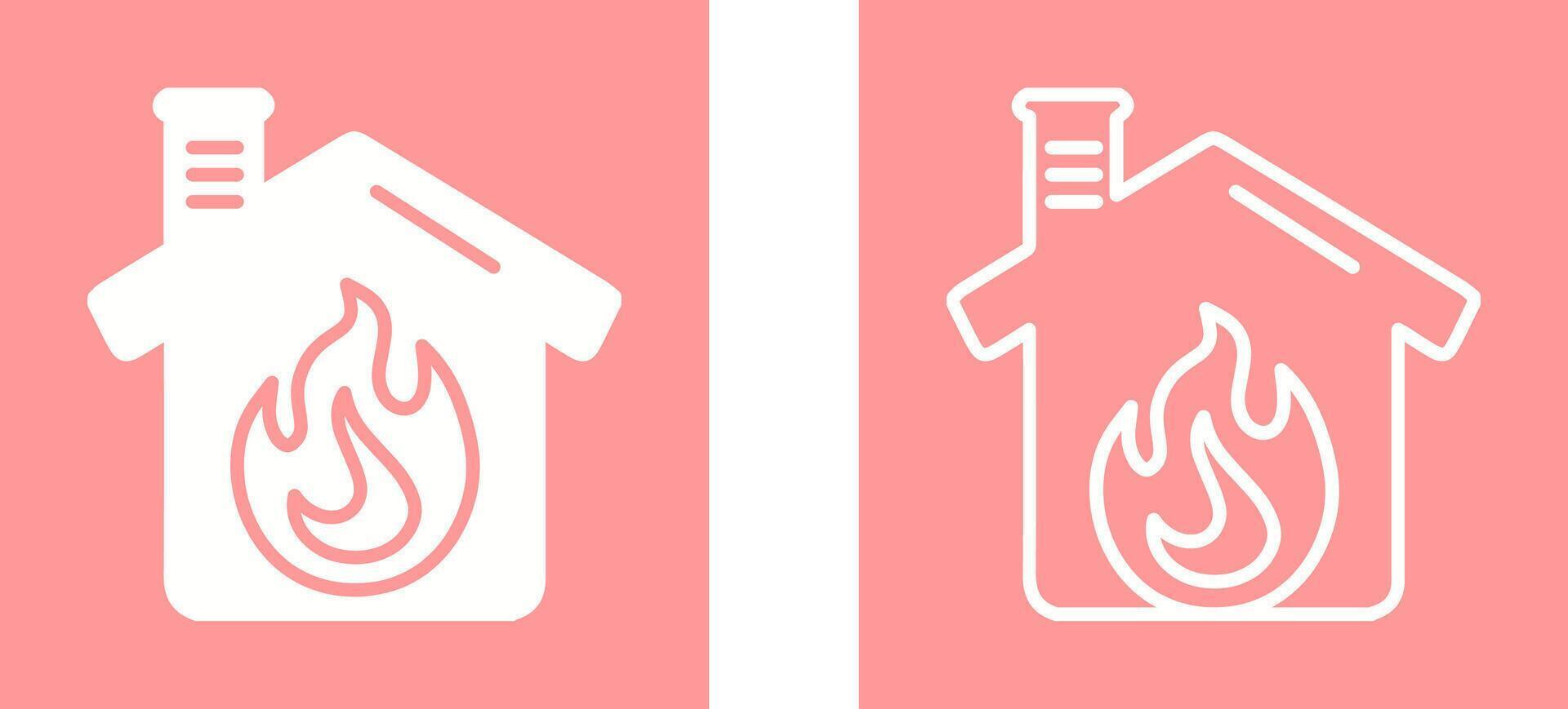 Housefire Vector Icon