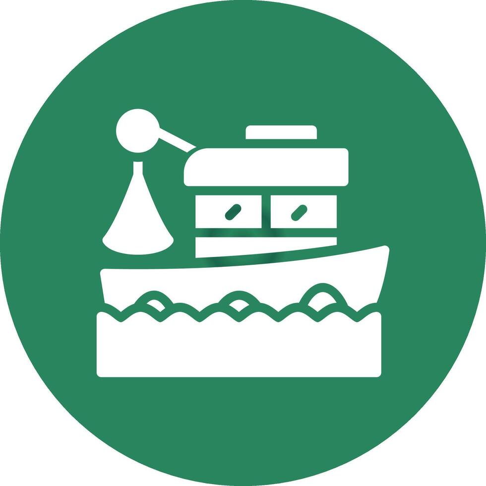 diseño de icono creativo de barco de pesca vector