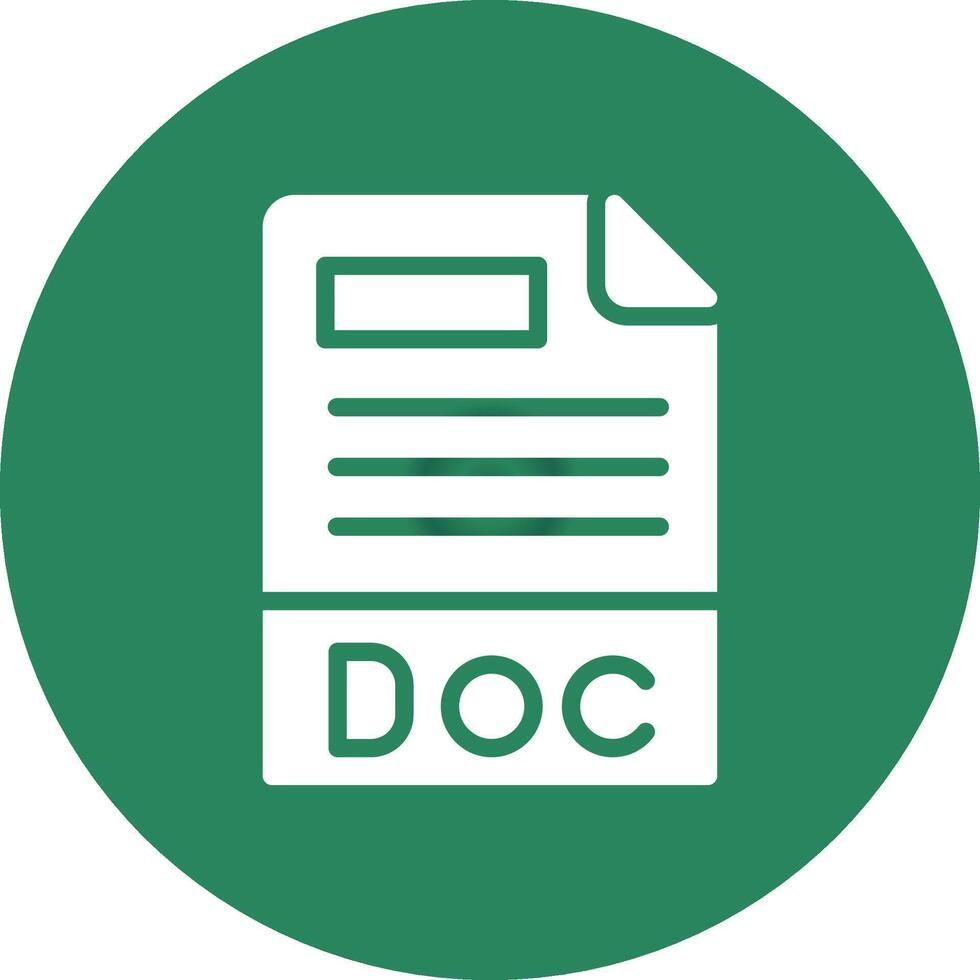 Doc File Format Creative Icon Design vector