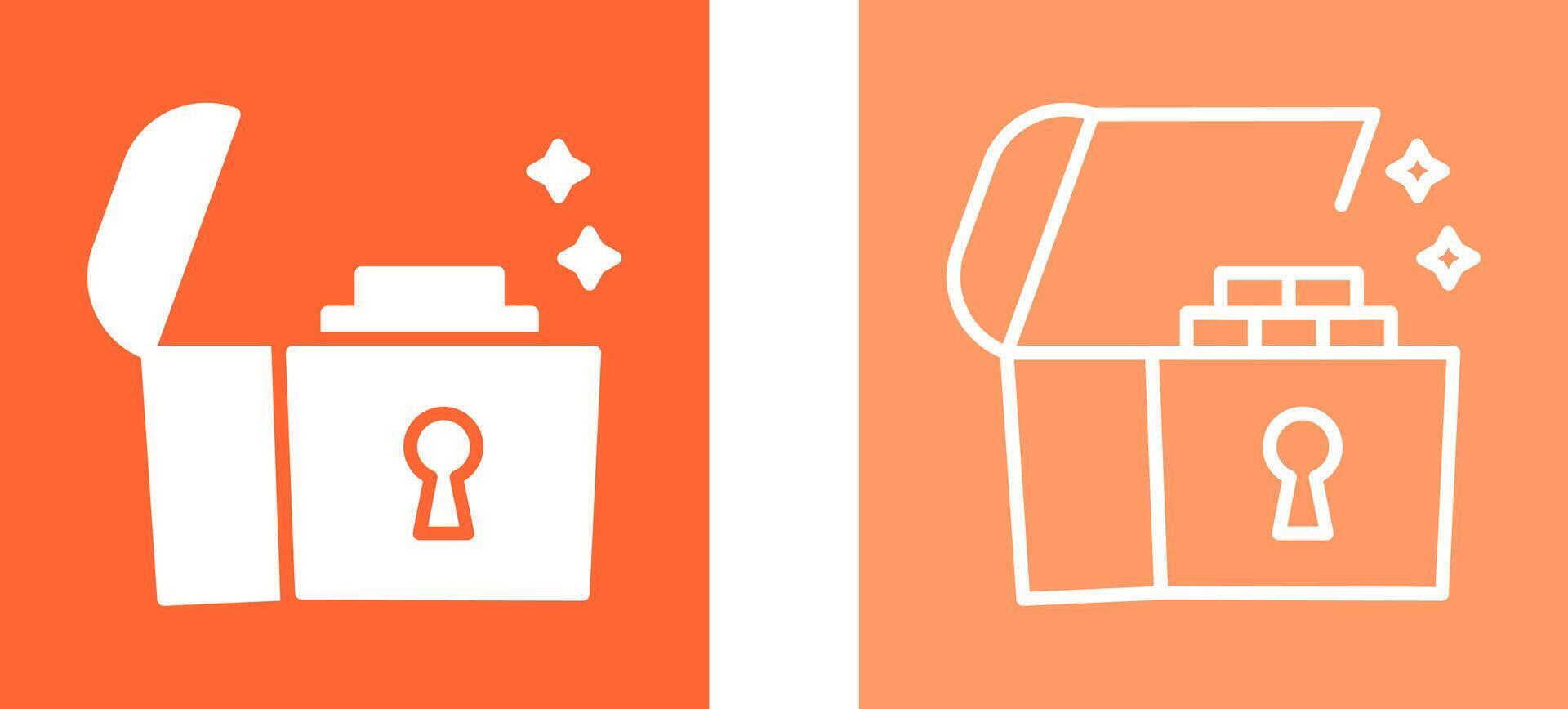 Open Treasure Box Vector Icon