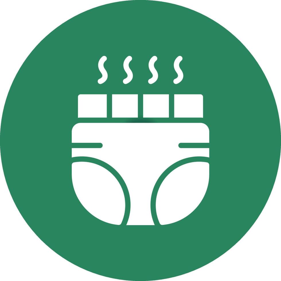 Baby Diaper Creative Icon Design vector