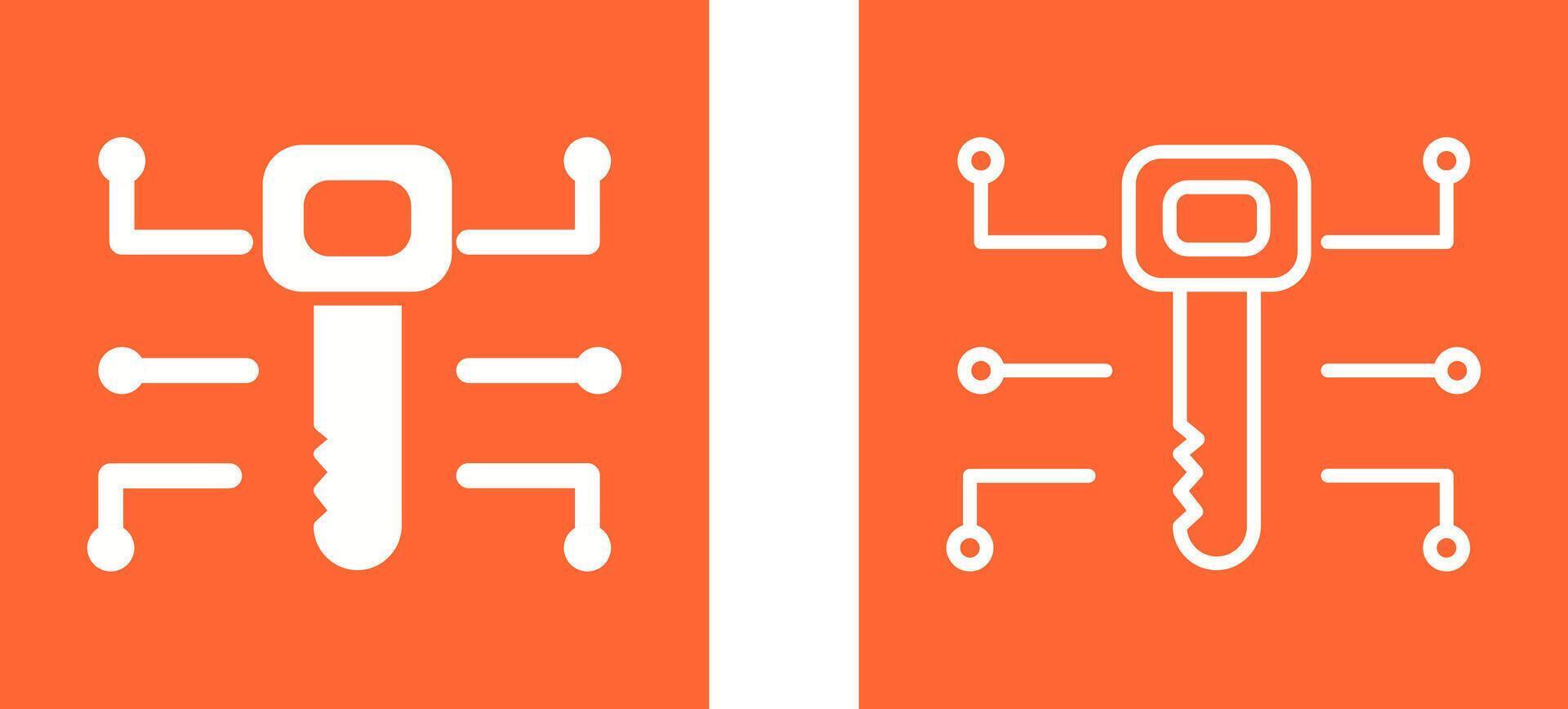 Electronic Key Vector Icon