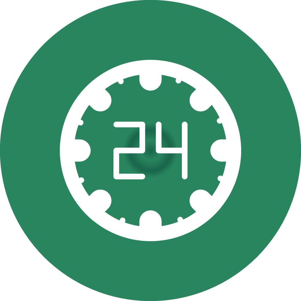 24 Hours Creative Icon Design vector