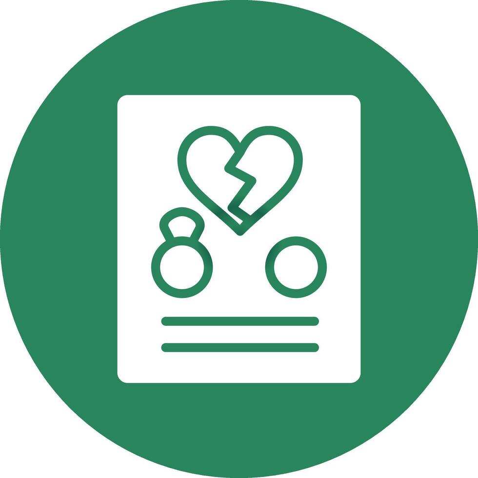 Divorce Creative Icon Design vector