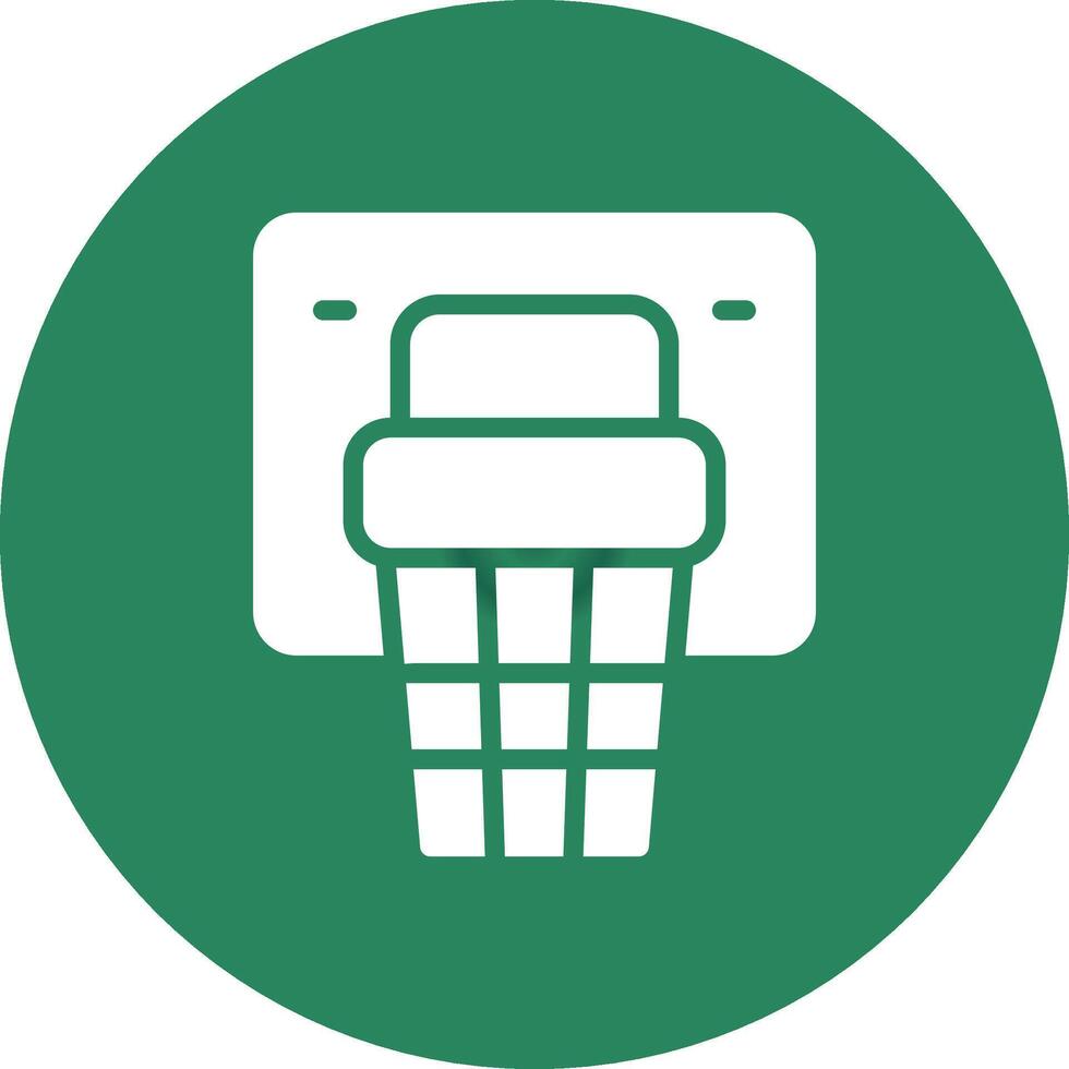 Basketball Hoop Creative Icon Design vector