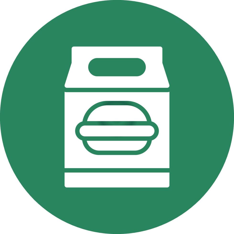 Lunch Bag Creative Icon Design vector