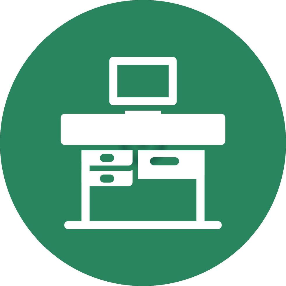 Office Table Creative Icon Design vector