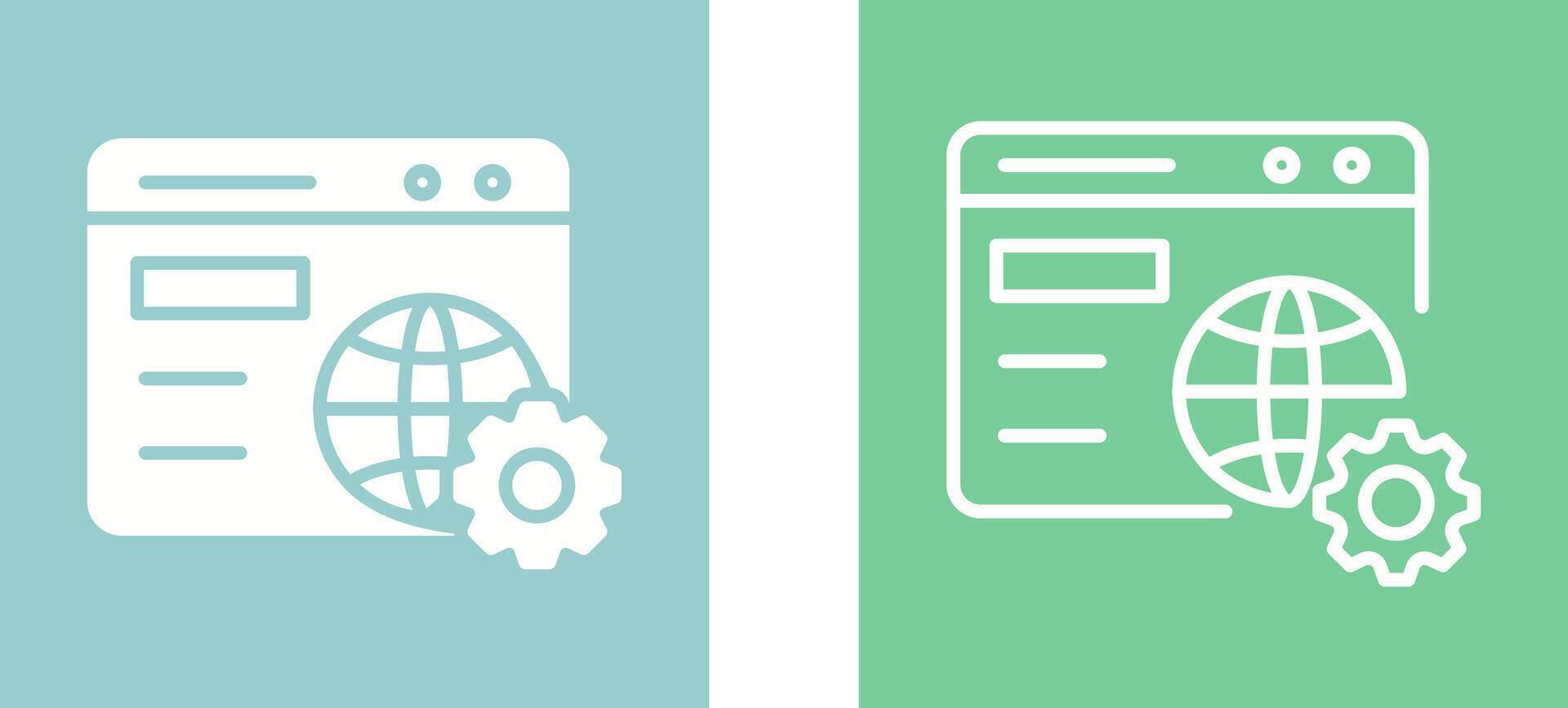 Browser Setting Vector Icon