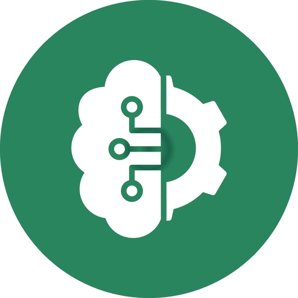 Artificial Intelligence Creative Icon Design vector