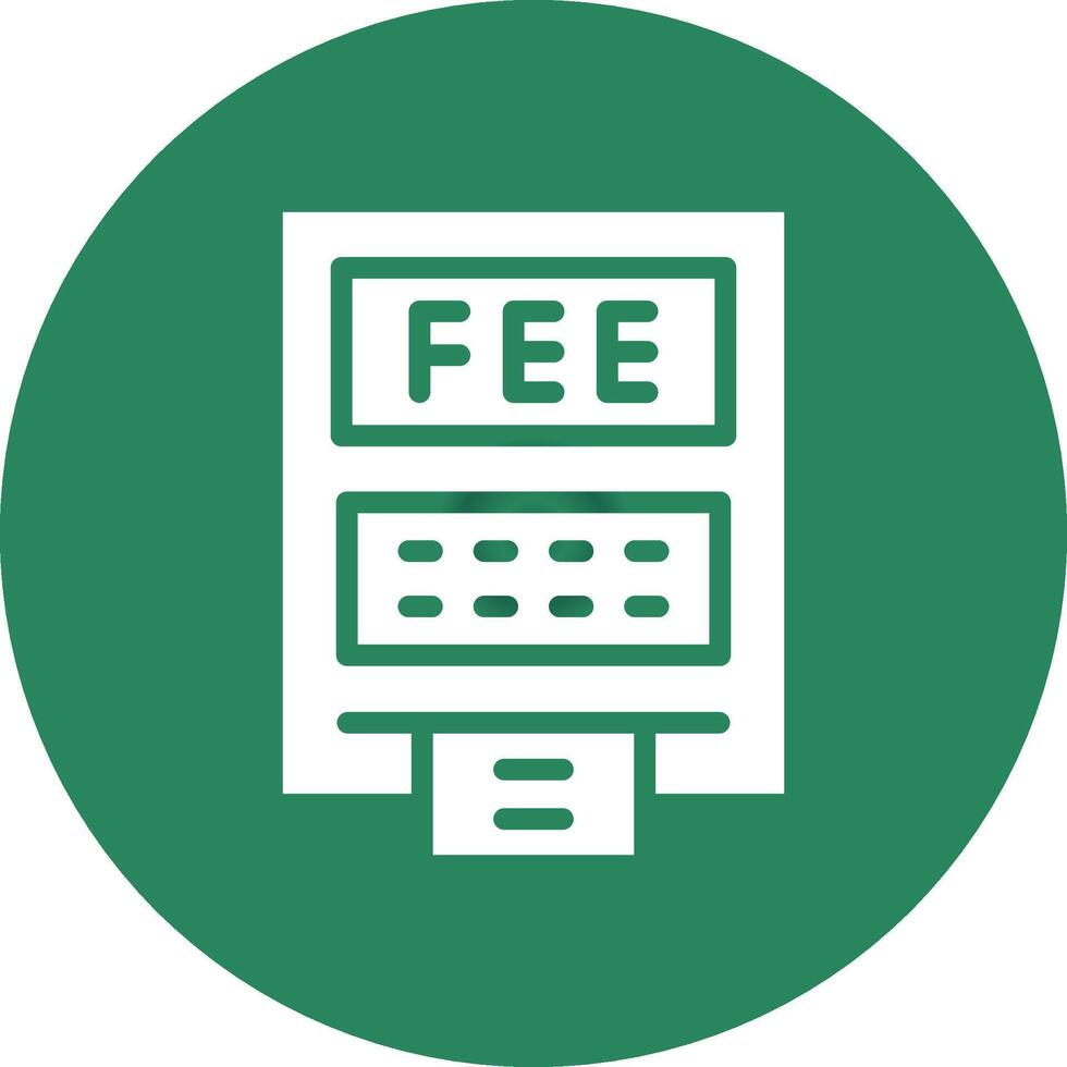 ATM Fees Creative Icon Design vector