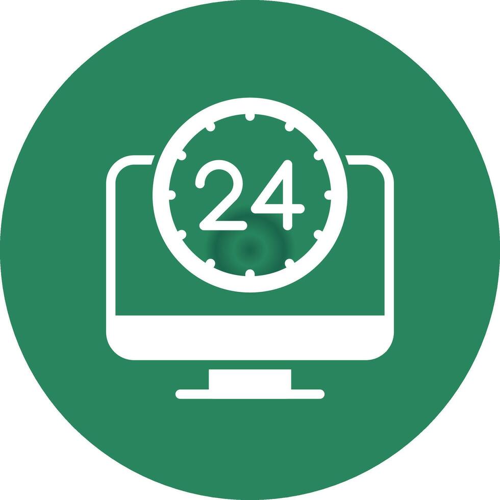 24 7 Monitoring Creative Icon Design vector