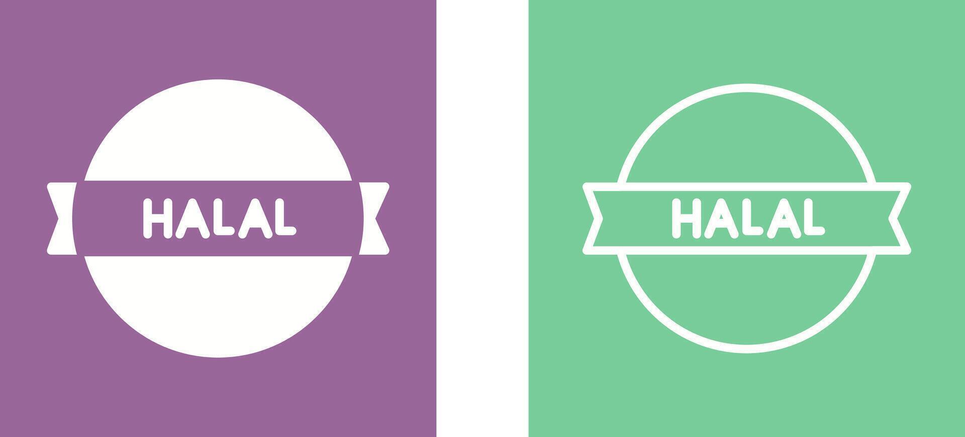 Halal Sticker Vector Icon
