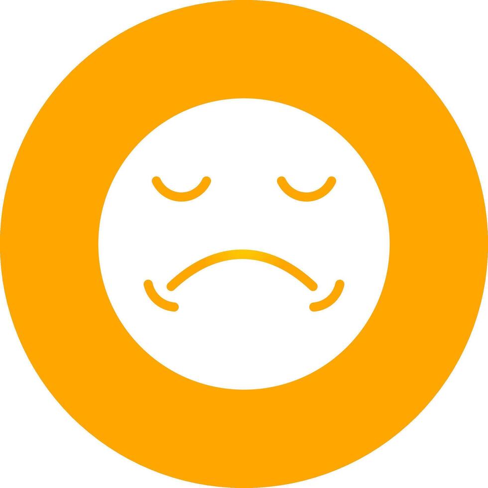 Sad Creative Icon Design vector