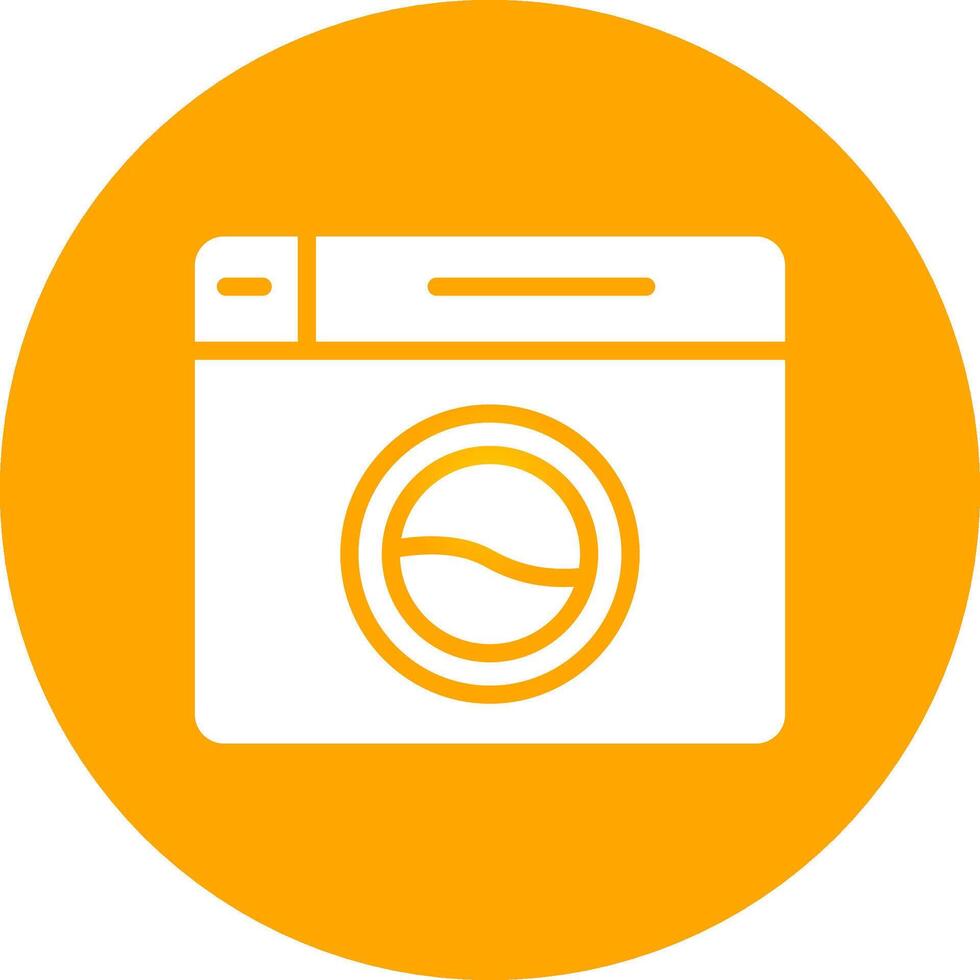 Washing Machine Creative Icon Design vector