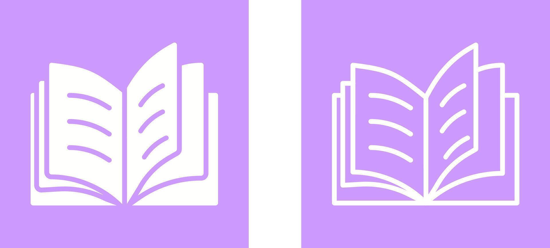 Open Book Vector Icon