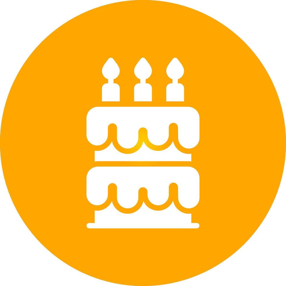 diseño de icono creativo de pastel de cumpleaños vector